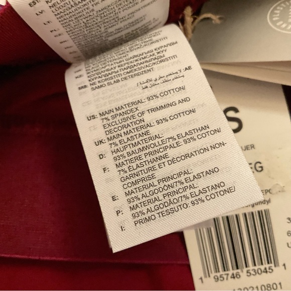 Adidas 3 Stripe Leggings / Tights - NWT - Size XS - Collegiate Burgundy - Picture 11 of 12